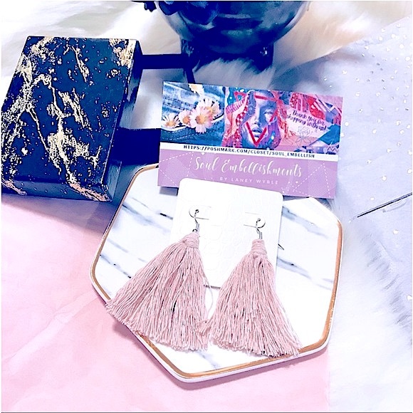 🥳HP: Trendy BOHO Stylish 100%COTTON Customizable Dangle Tassel Earrings 925s - Picture 3 of 16